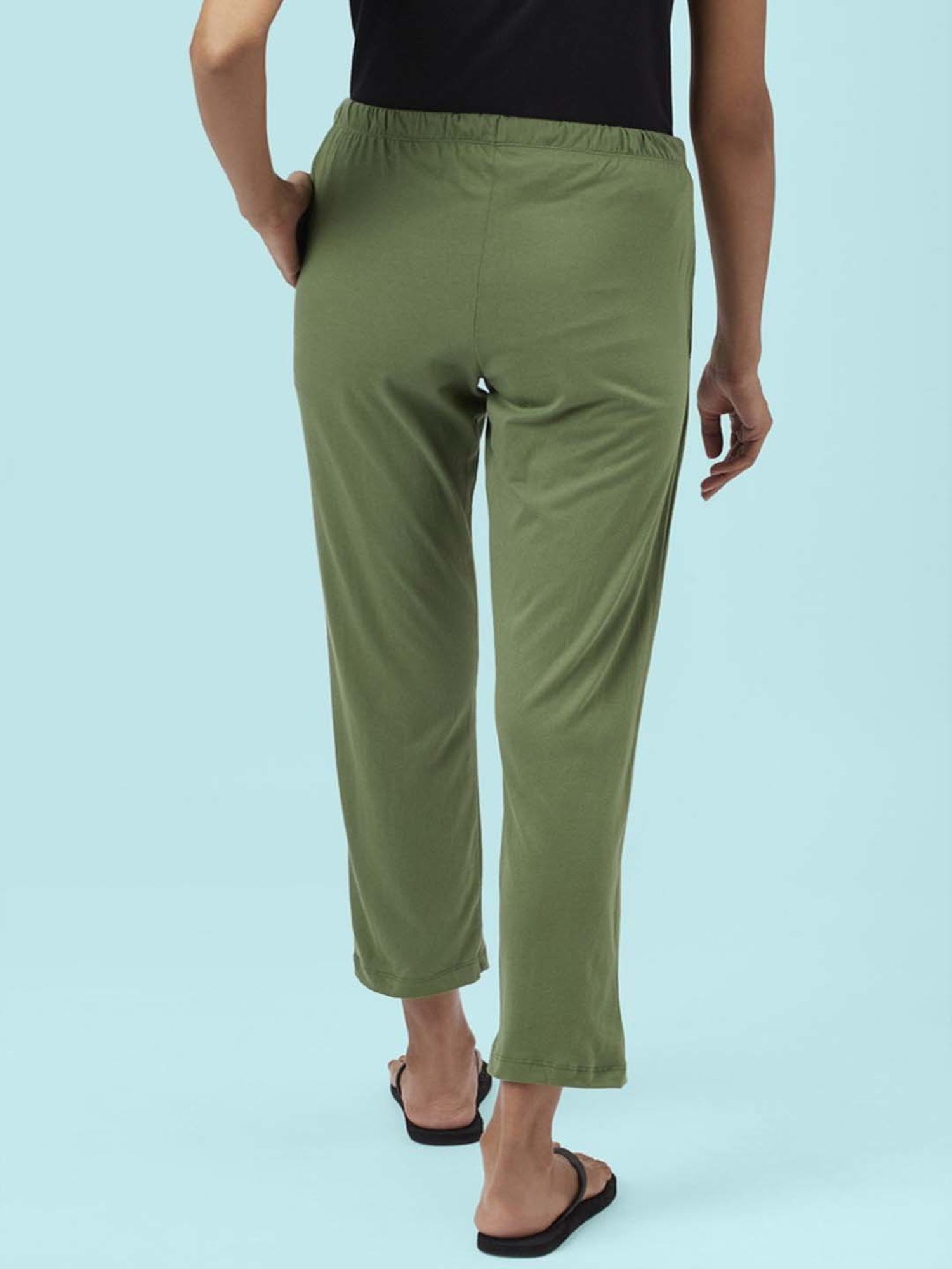 Dreamz by Pantaloons Grey Green Cotton Printed Pyjamas