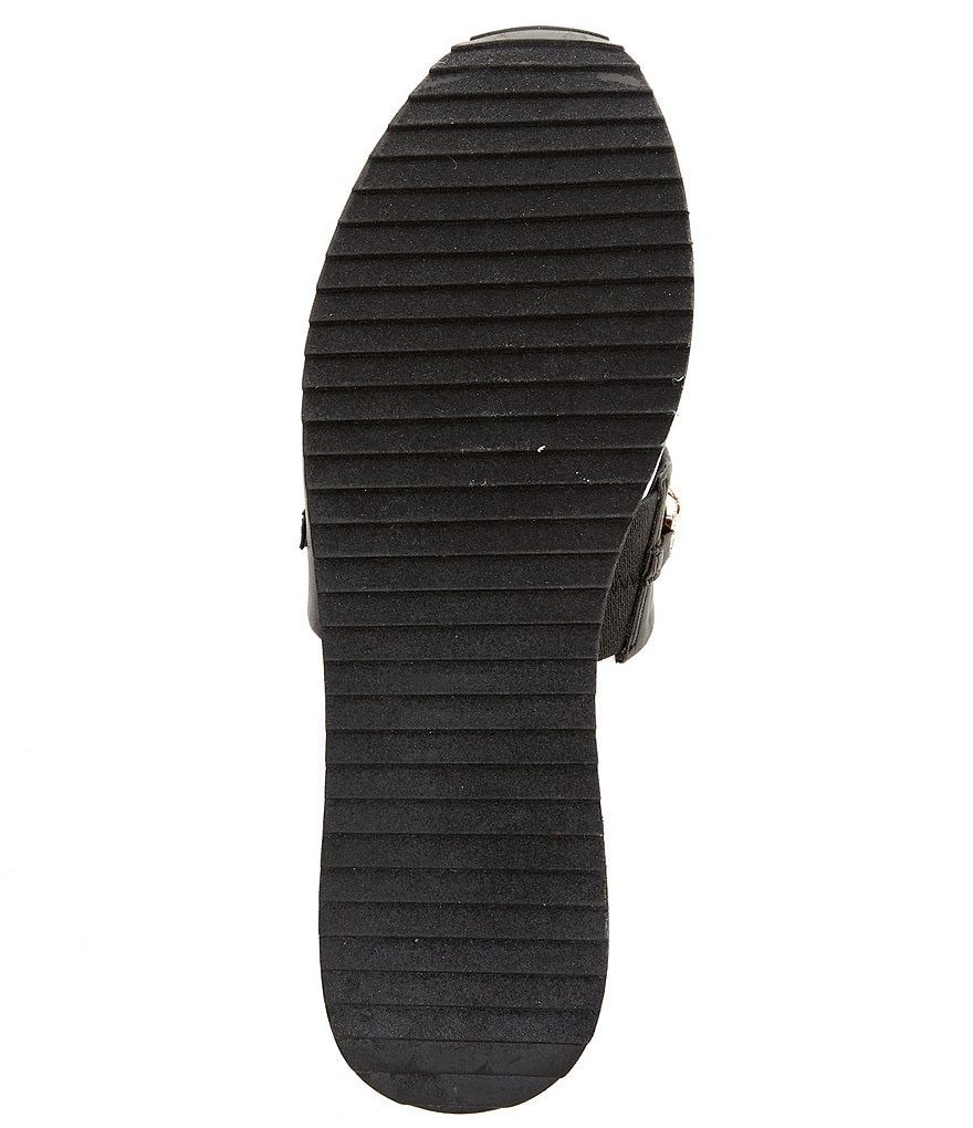 KARL LAGERFELD PARIS Maia Chain Strap Leather Slip-On Sneakers