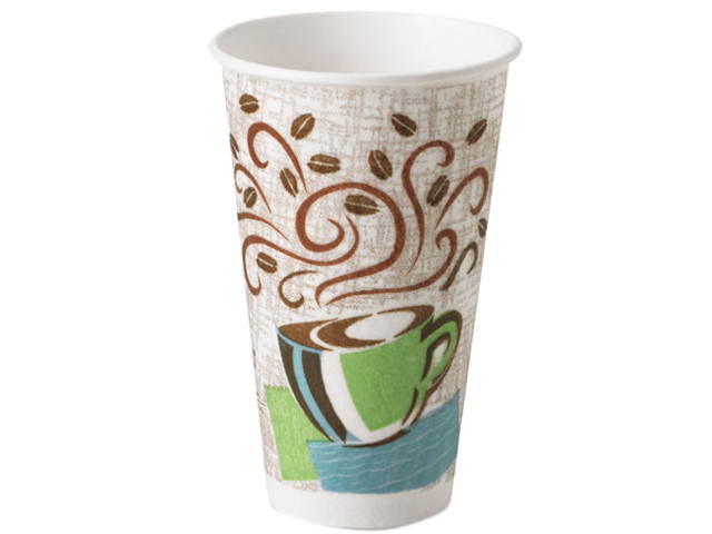 Dixie 5356CD Hot Cups, Paper, 16 oz., Coffee Dreams Design, 50/Pack