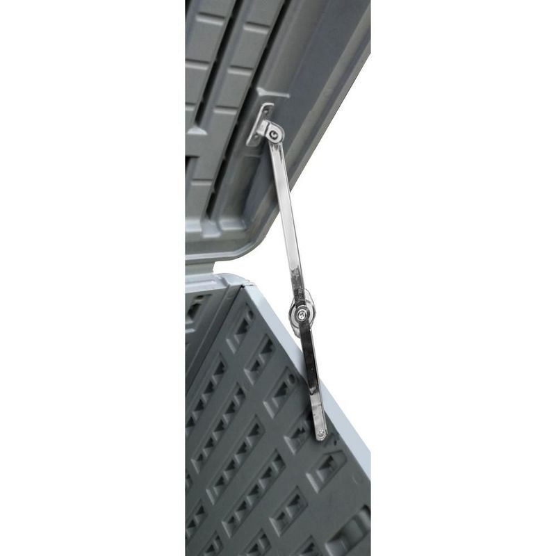 Plastic Development Group 105-Gallon Weather-Resistant Resin Outdoor Storage Patio Deck Box with Soft-Close Lid, Driftwood Gray