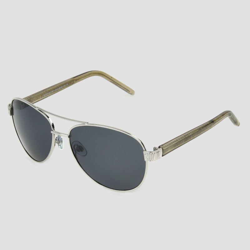 Women's Aviator Sunglasses with Polarized Lenses - A New Day™ Silver