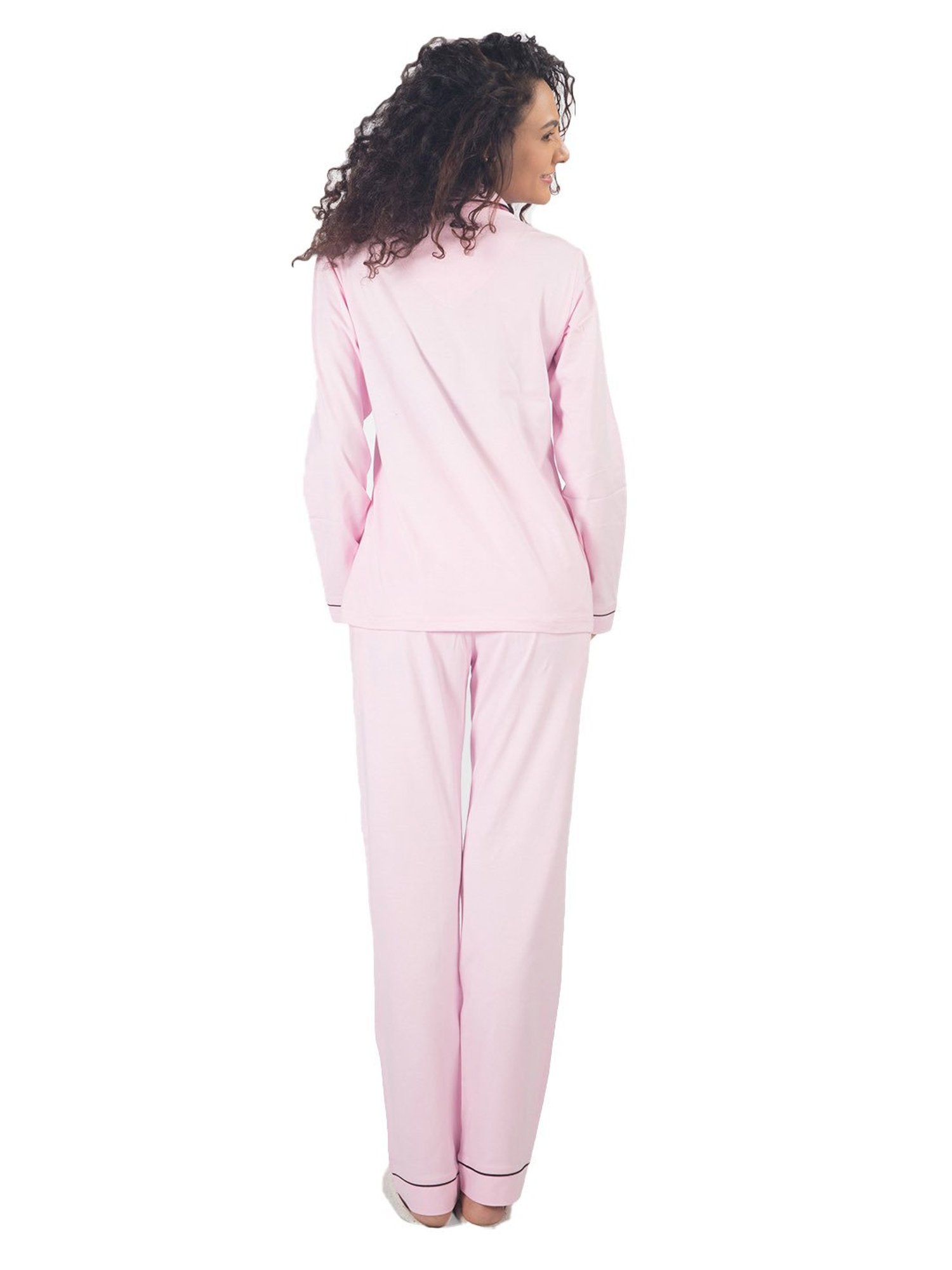 Nite Flite Pink Cotton Shirt With Pyjamas