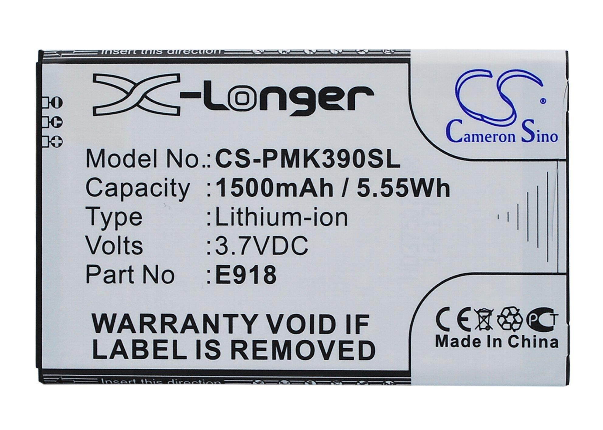 1500mAh / 5.55Wh Battery For PHICOM M E918,