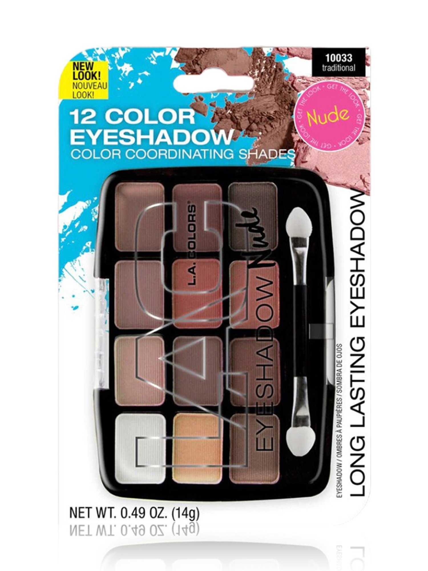 L.A. Colors 12 Color Eyeshadow Palette Traditional - 14 gm