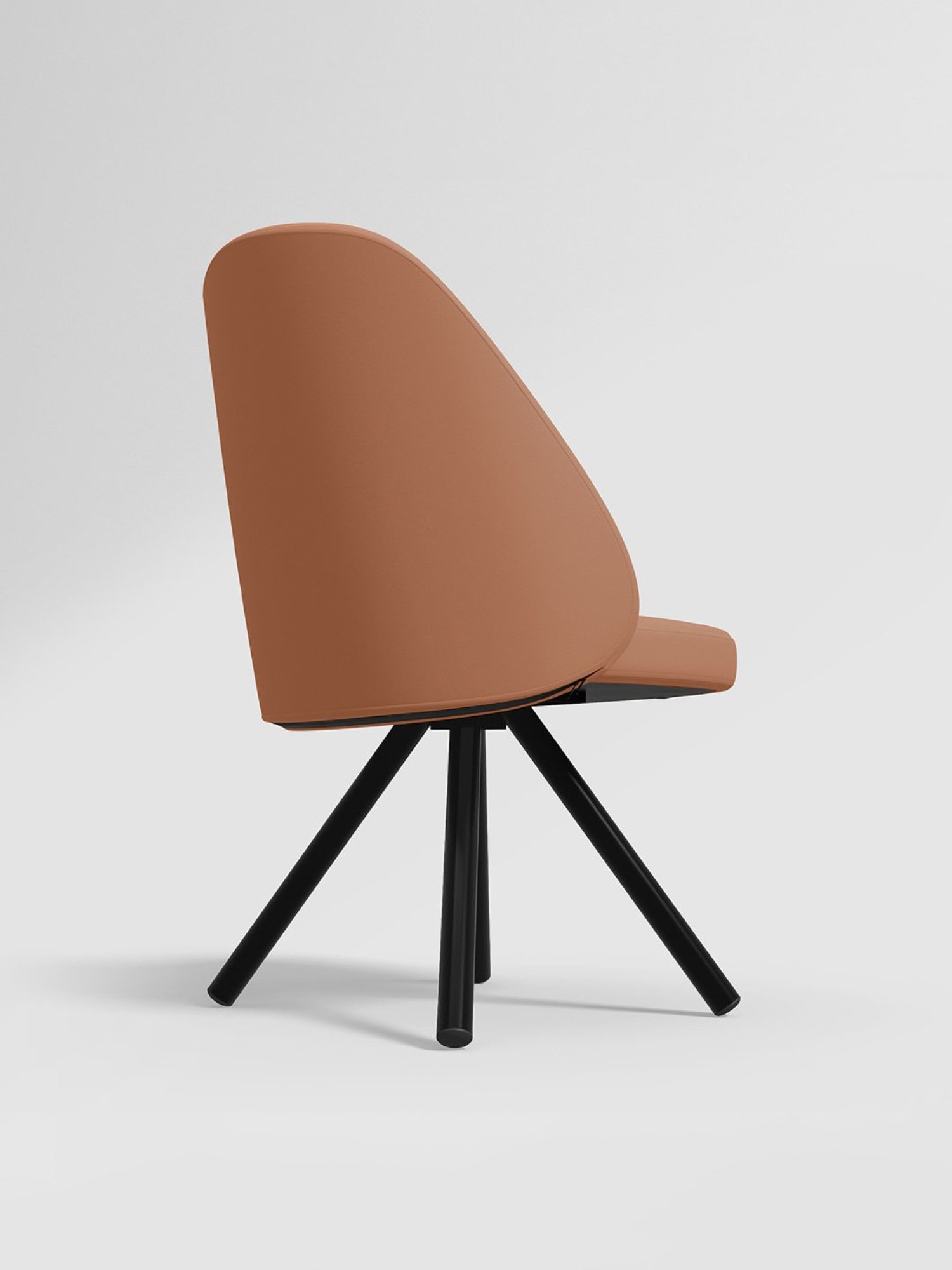 Godrej Interio Fraise Brown Leather Dining Chair (Set of 2)