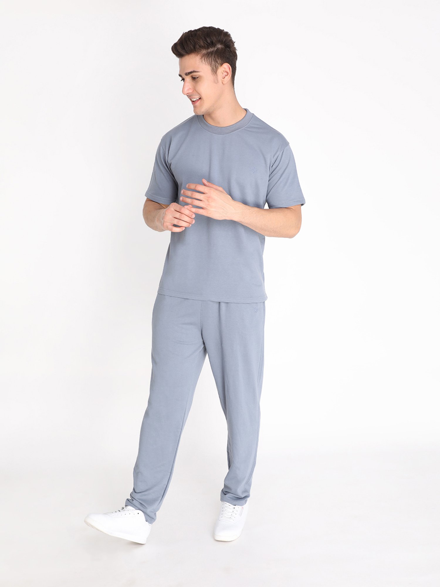 Chkokko Slate Grey Regular Fit Trackpants