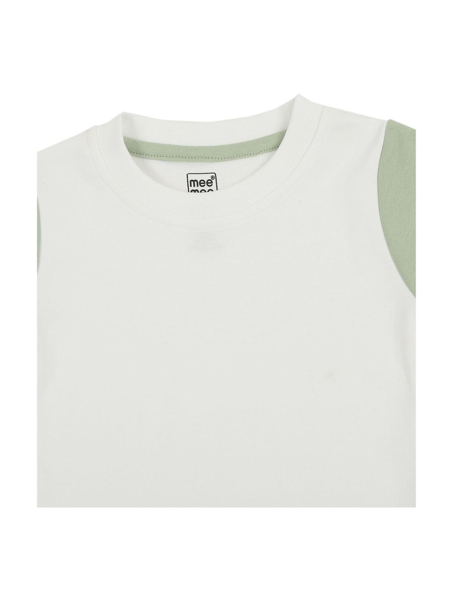 Mee Mee Kids Green & Orange Cotton Applique Dungaree Set