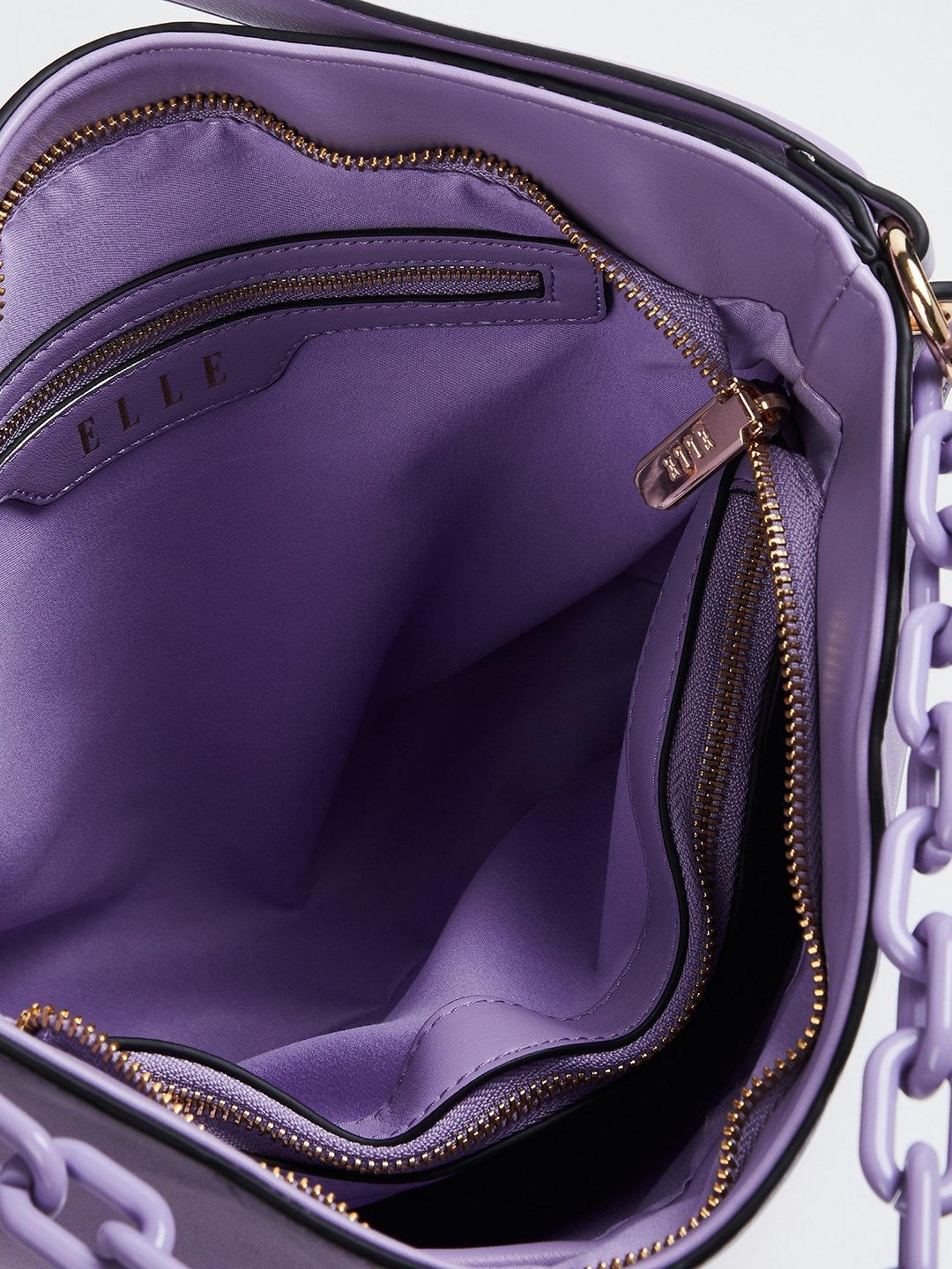 Elle Lilac Textured Hobo Bag