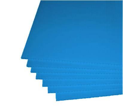 Light Blue Corrugated Plastic 18"x24" 4mm Sign Blanks - Pack of 100
