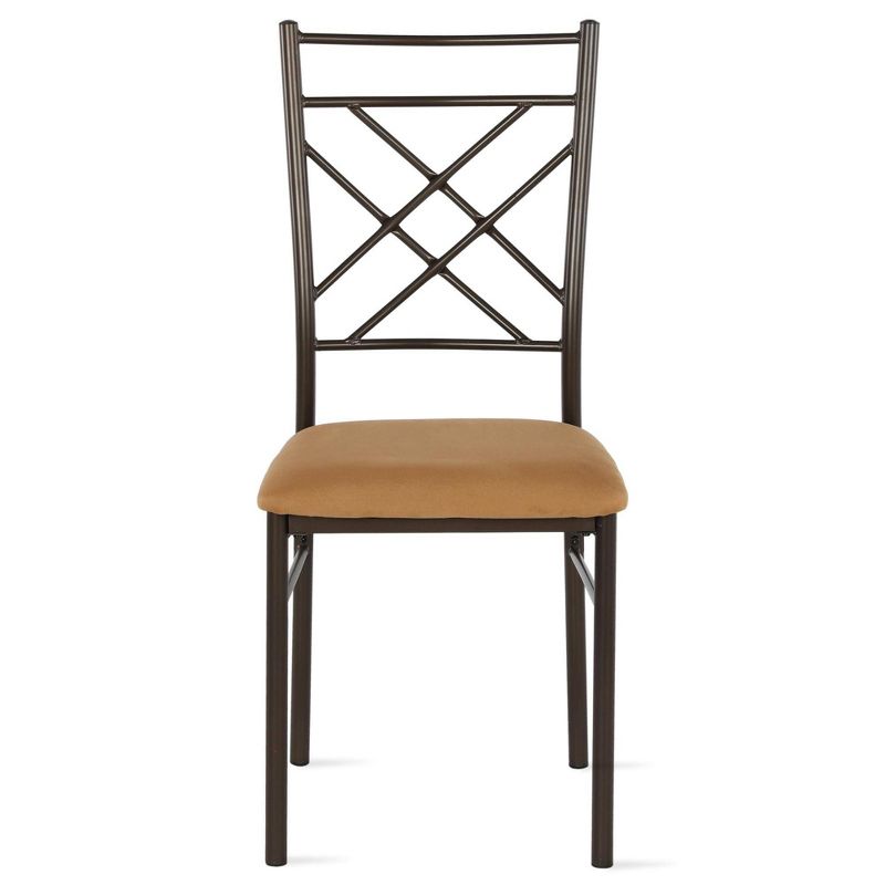 5pc Webb Glass Top Dining Set Bronze - Dorel Living