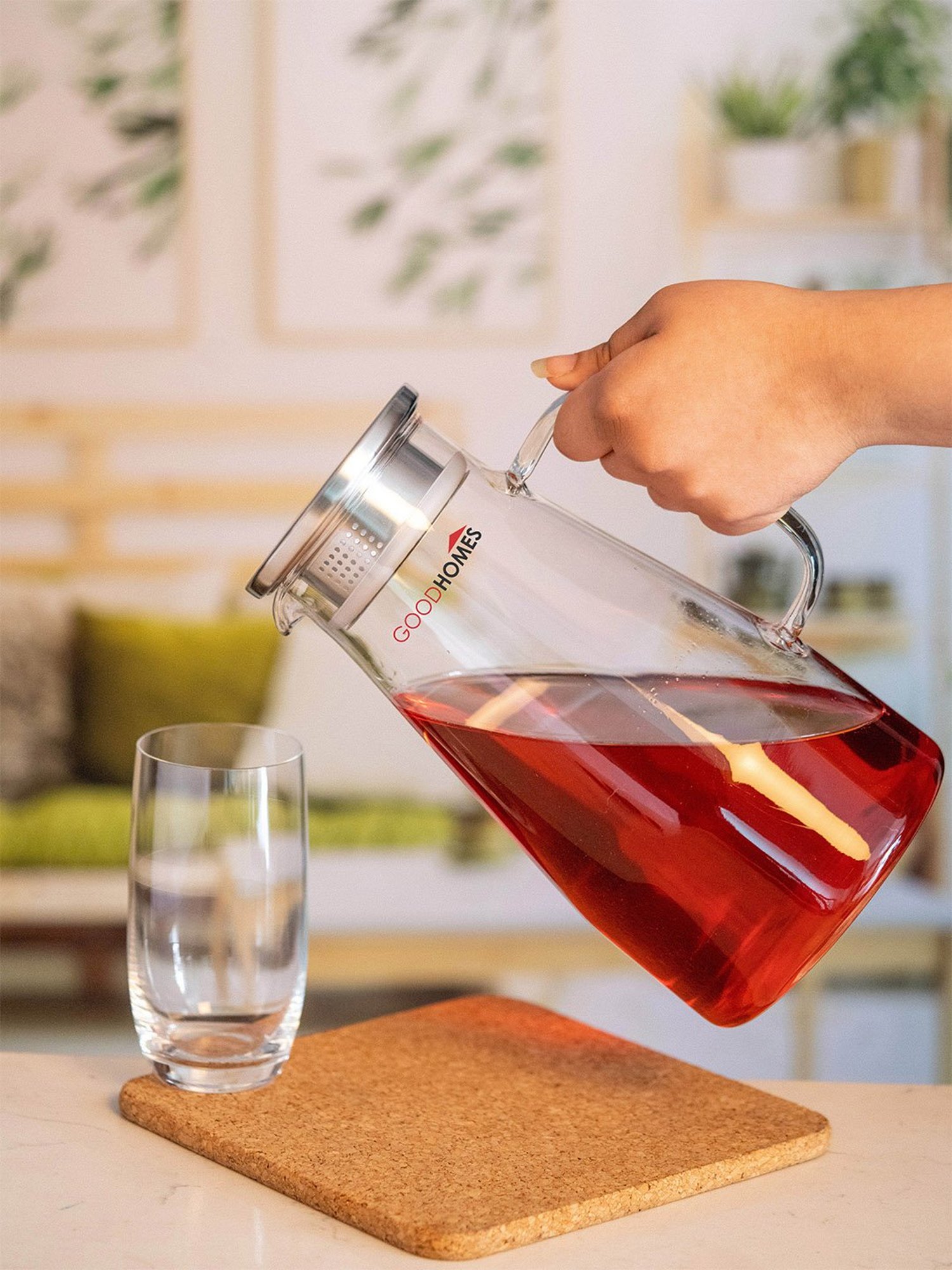 Goodhomes Transparent Glass Water Jug (1800ml)