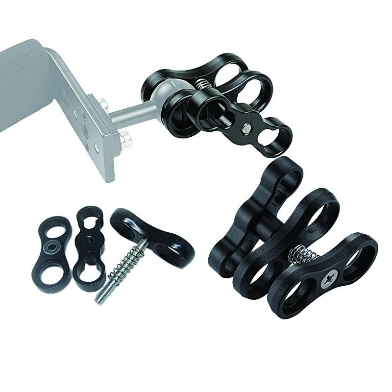 6 PCS x 1 Inch Aluminum Standard Long Ball Clamp Mount for Underwater Diving Light Arm SystemWork with Ram Mounts