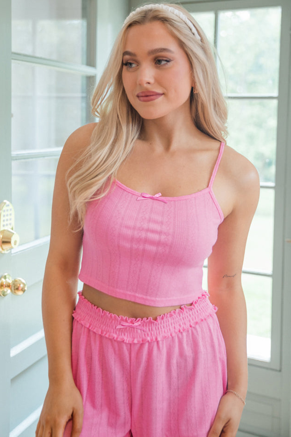 White Christmas Pullover and Drawstring Pants Pajama Set