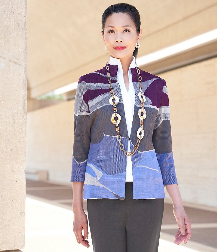 Misook Sleeveless Stand Collar Neck Washable Blouse