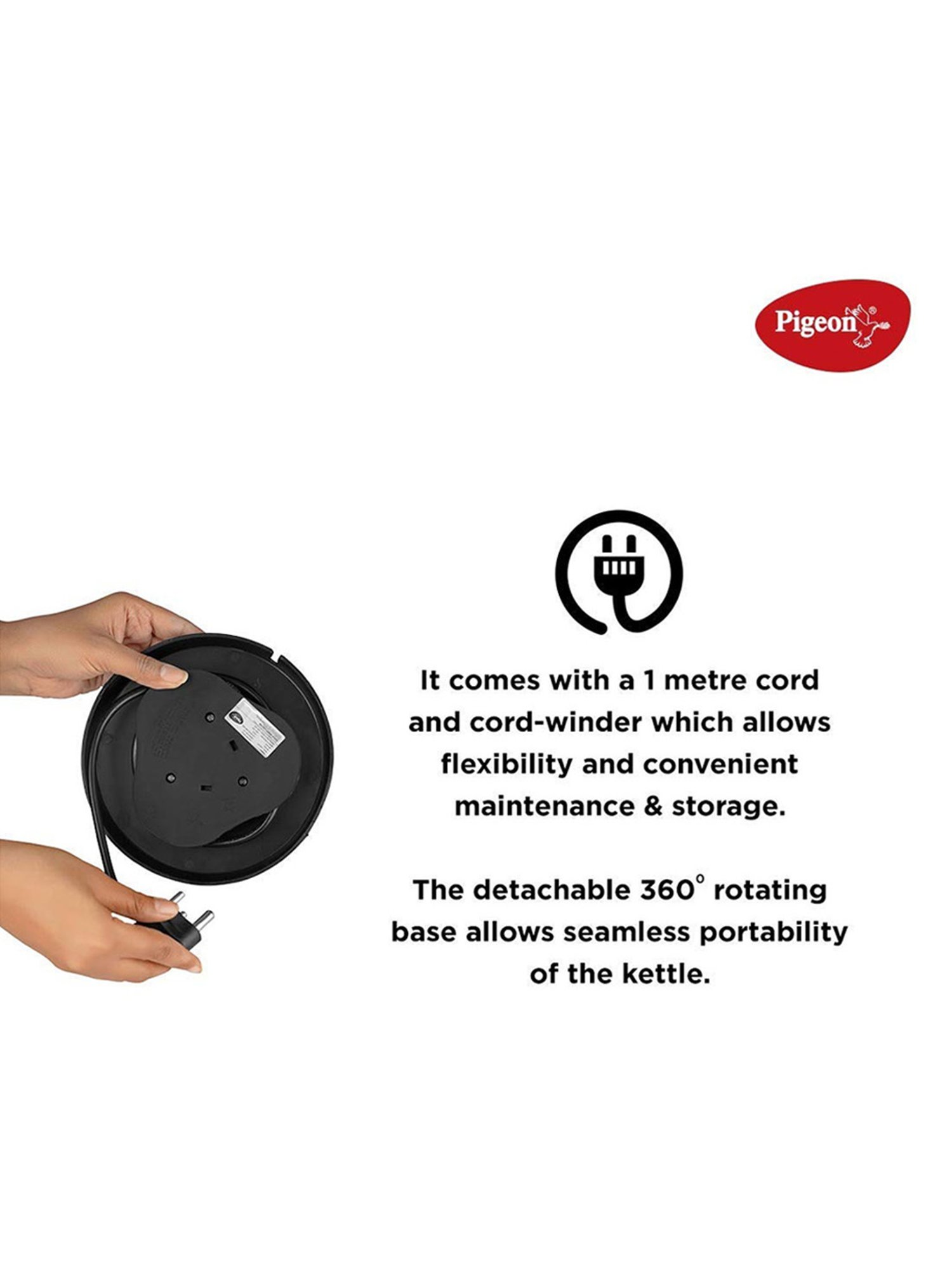 Pigeon by Stovekraft Swift Multi Cook Kettle 1.5L (Blue)