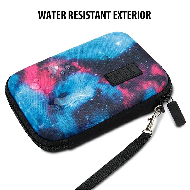 Protective Hard Shell Digital Voice Recorder Slim Case Audio Recorder Box for Lectures with Hard Shell Exterior Attachable Wrist Strap Interior Accessory Pocket Galaxy