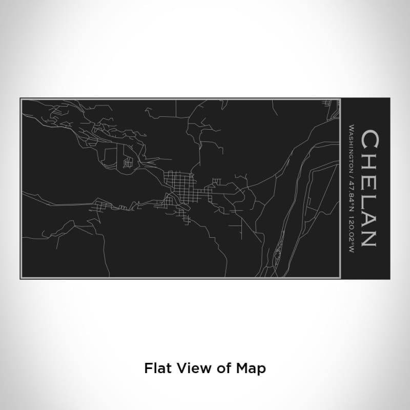 Chelan - Washington Map Insulated Bottle in Matte Black