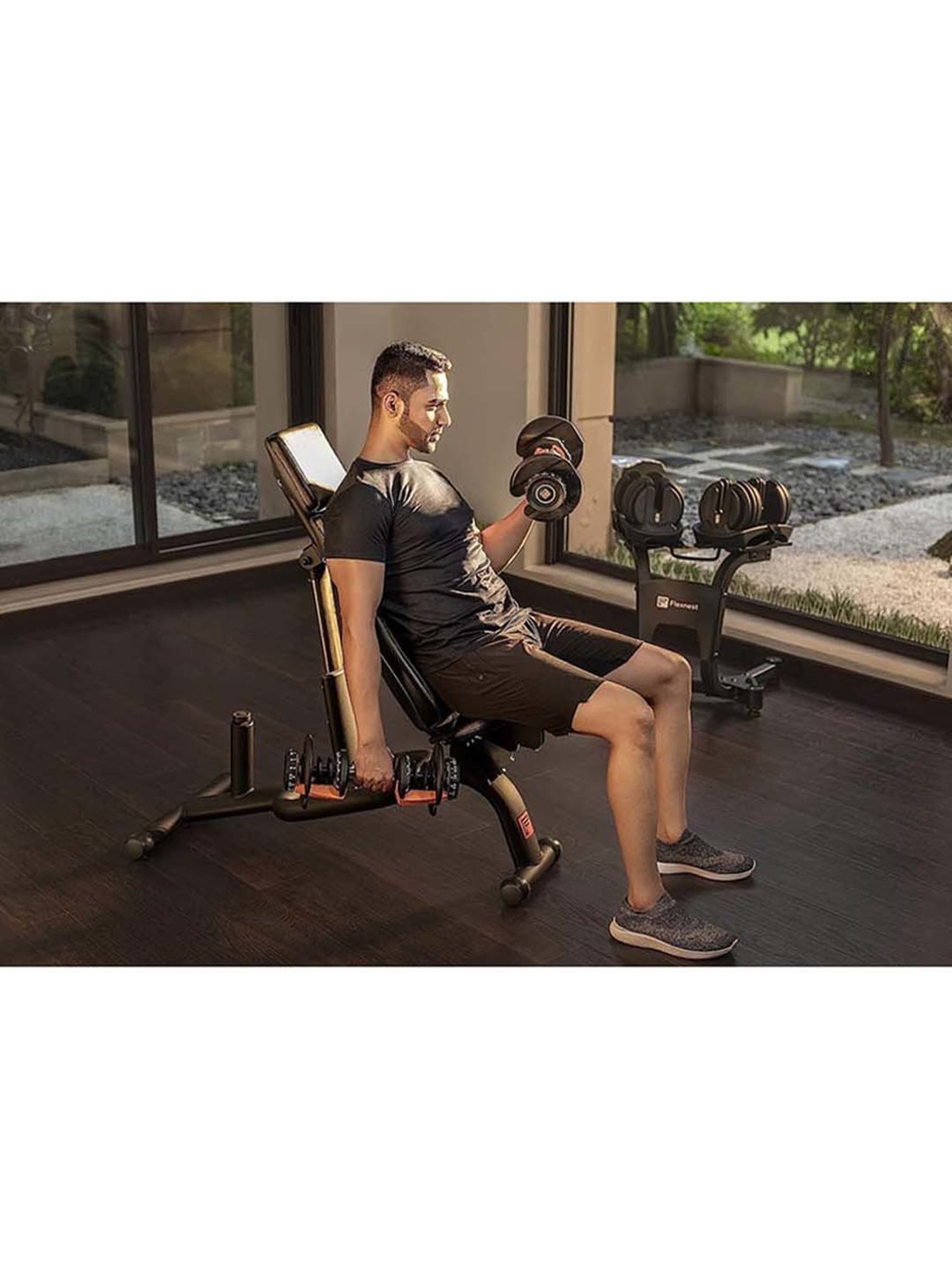 Flexnest Stand For Adjustable Dumbbell For Home Gym Home Workout, Heavy-Duty Compact Weight Stand