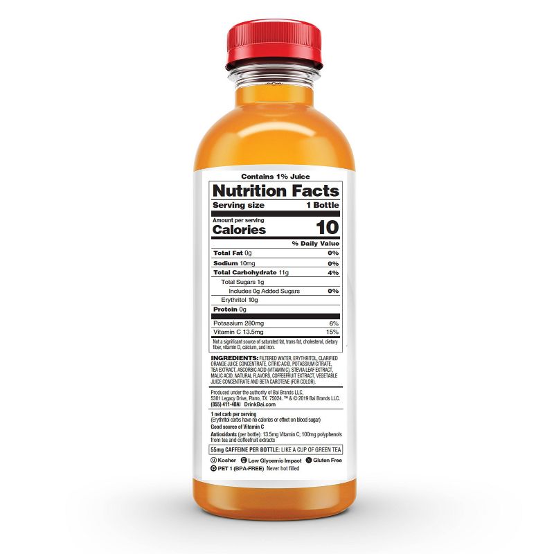 Bai Costa Rica Clementine Antioxidant Water - 18 fl oz Bottle