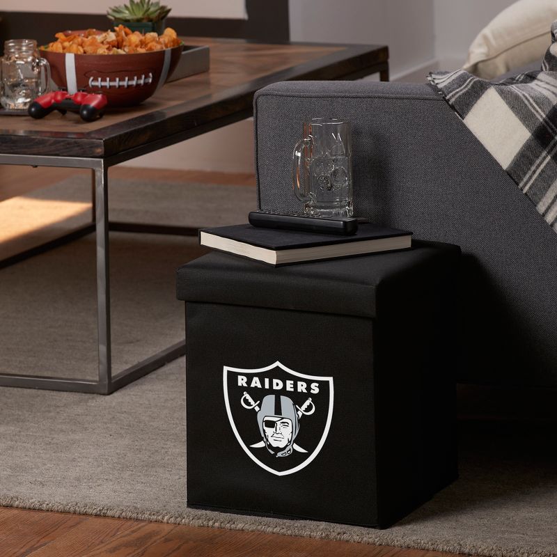 NFL Franklin Sports Oakland Raiders Storage Ottoman with Detachable Lid