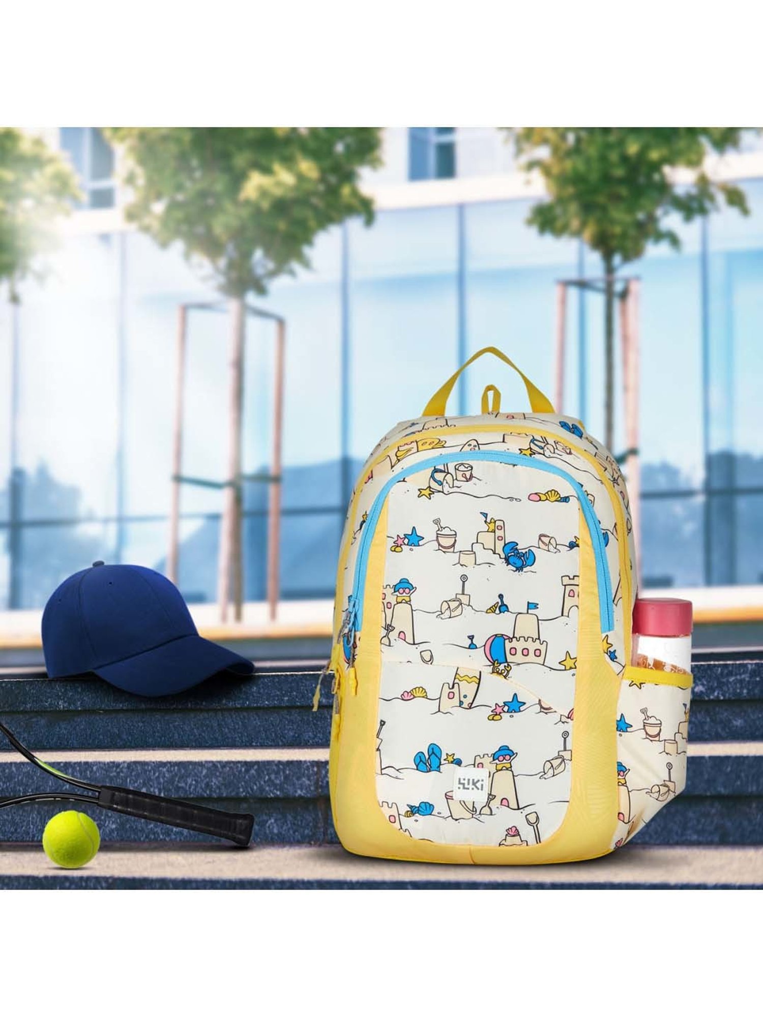 Wiki 15 Ltrs Yellow Medium Backpack