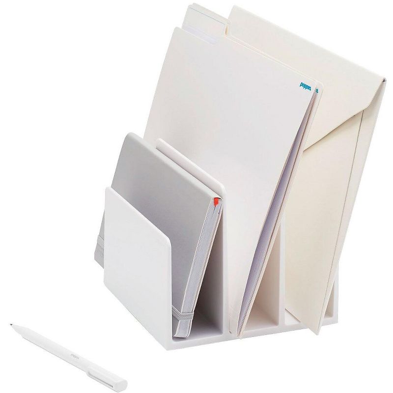 Poppin Fin File Sorter, White (102742) 