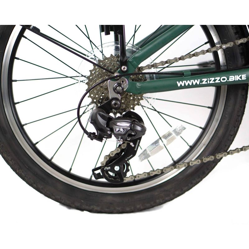 ZiZZO Forte Duty 7-Speed 20" Folding Bike - Green
