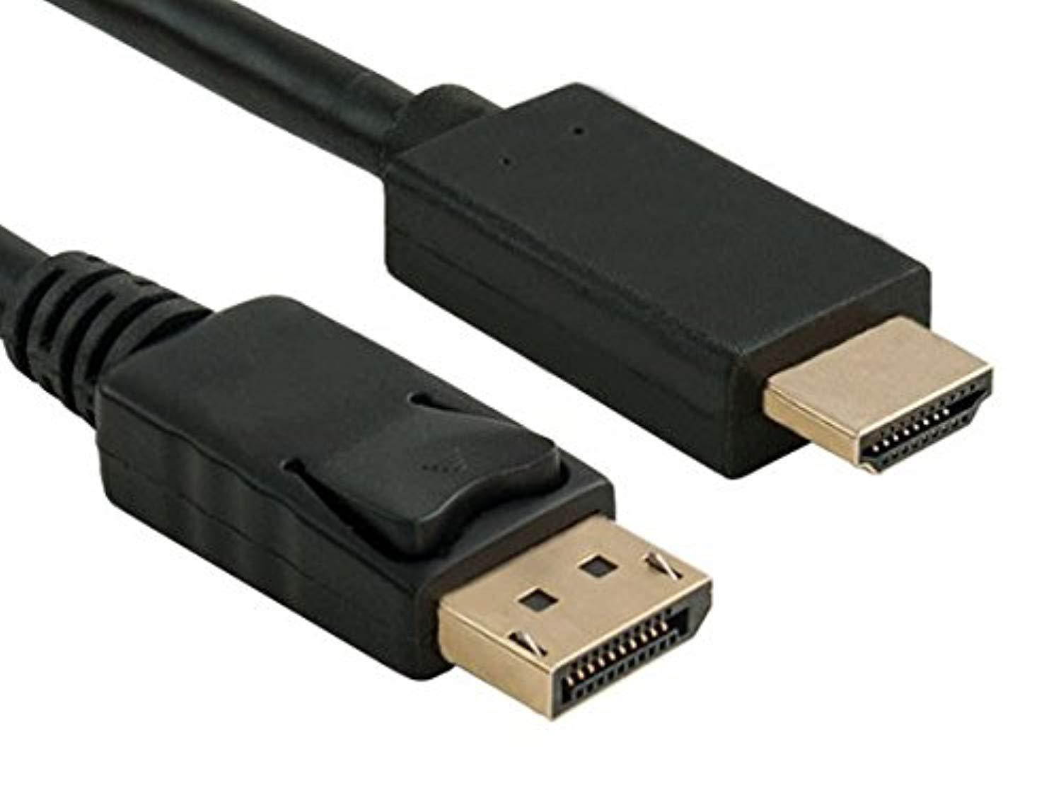 AYA 3Ft (3 Feet) Displayport Male to HDMI Male 28AWG with Audio Output Cable Adapter