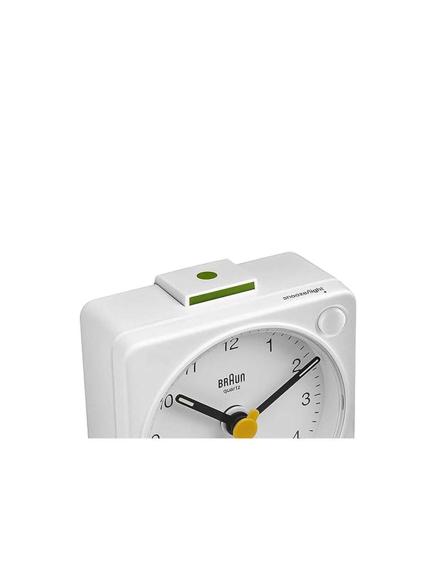 Braun White Classic Travel Analog Alarm Clock