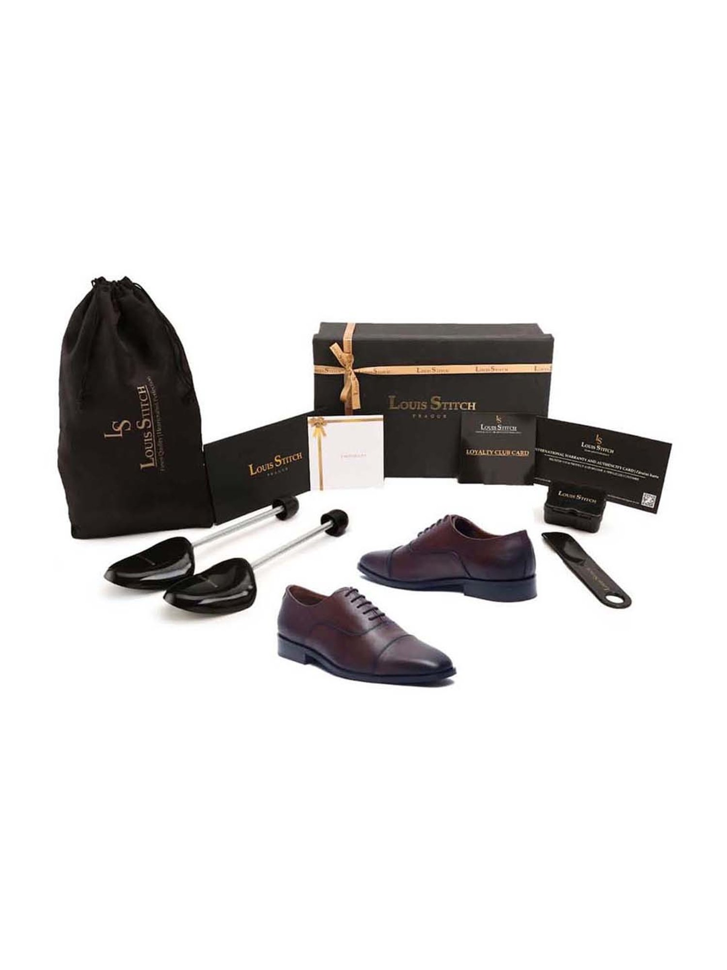 Louis Stitch Men's Brunette Brown Oxford Shoes