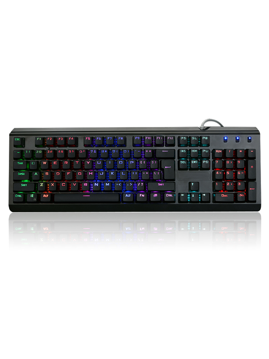 XIUMEI CK530 Wired Mechanical Keyboard 104 Keys Real RGB Blue Switch Gaming LED Backlit Anti-Ghosting for Gamer Computer