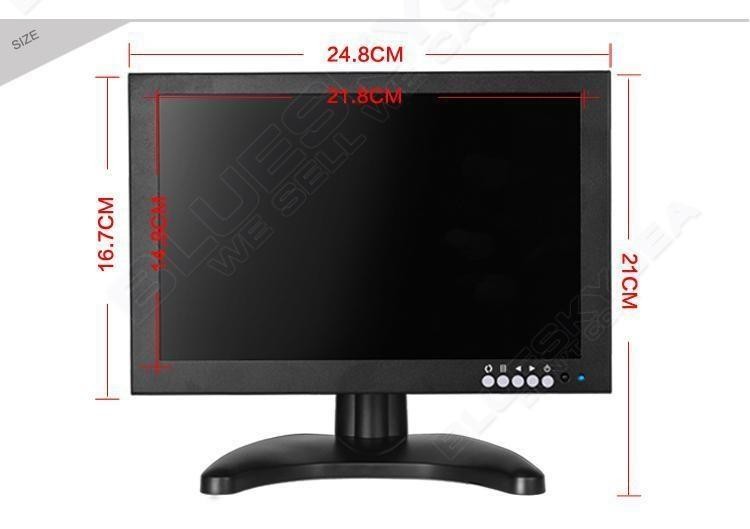1920x1200 1000:1 10'' 1080P IPS HDMI VGA Monitor Screen Video For PC DVD Camera