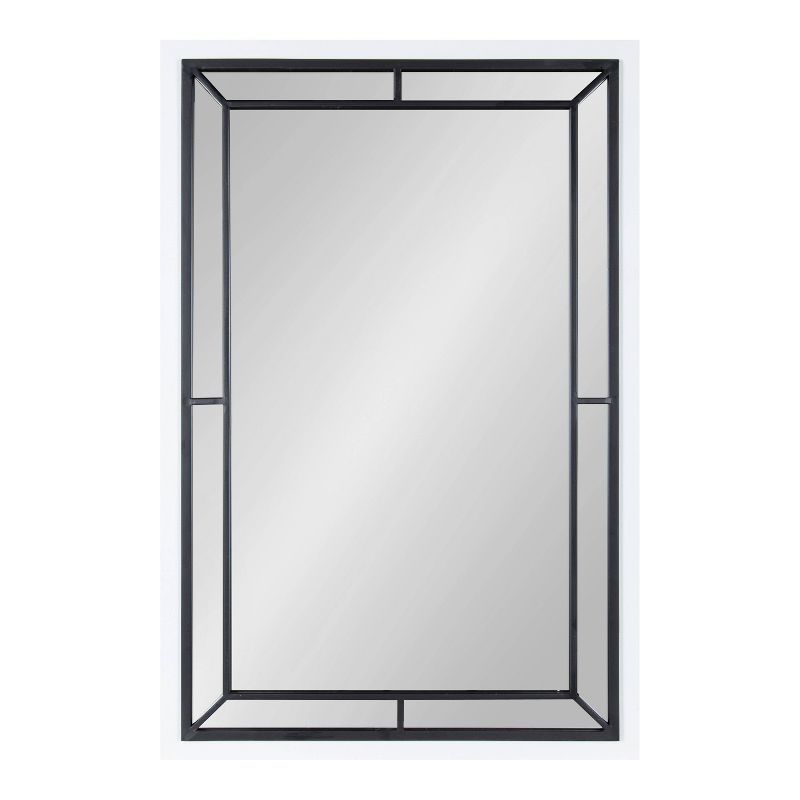 24" x 36" Audubon Rectangle Wall Mirror White - Kate & Laurel All Things Decor