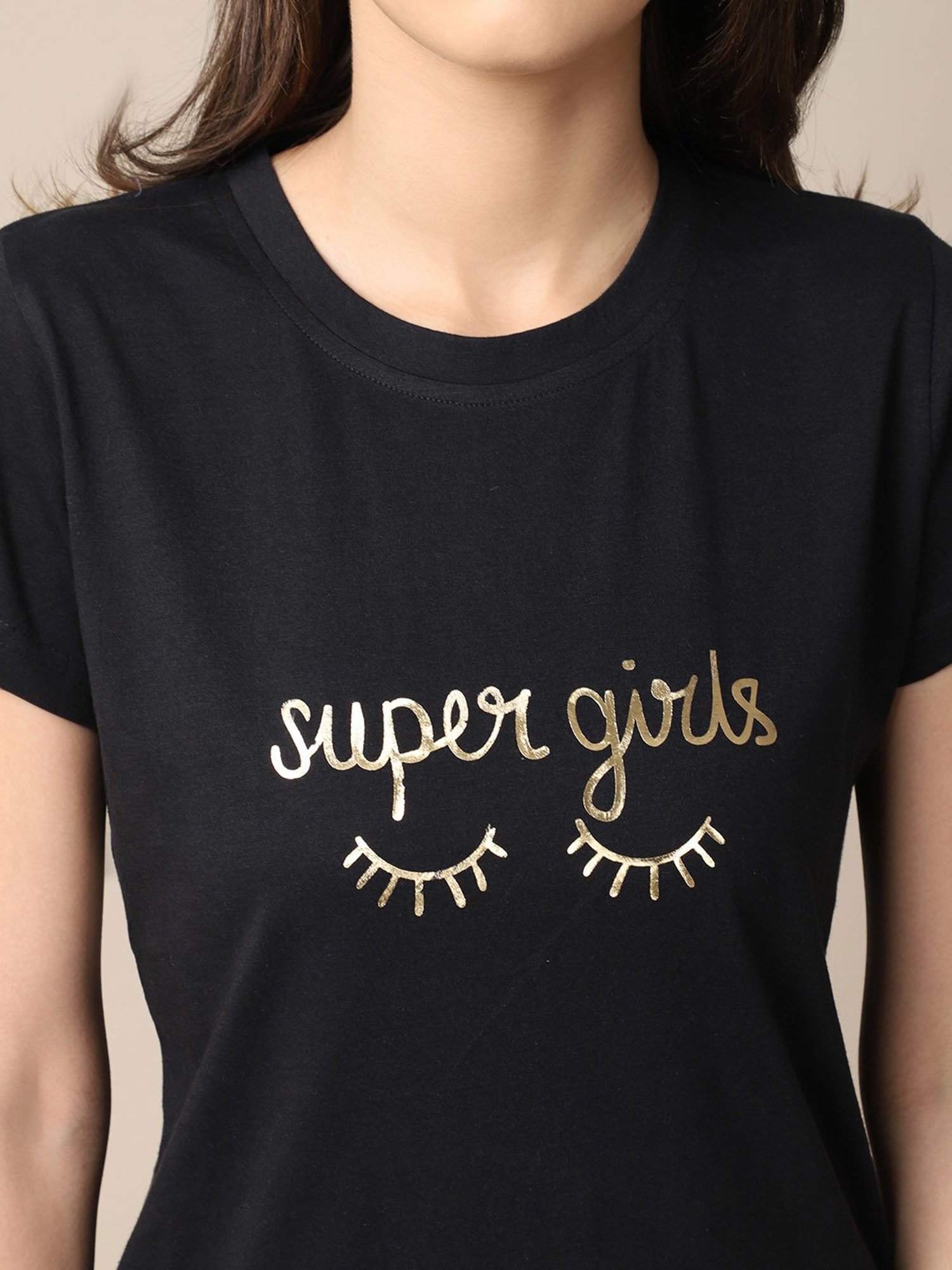 Boston Club Black Printed T-Shirt With Pyjamas