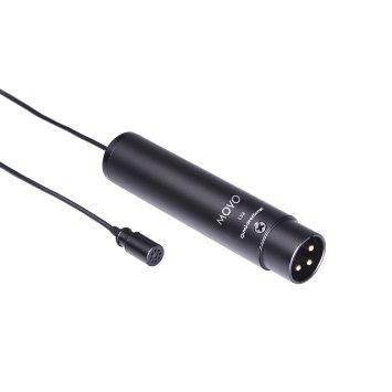 Movo LV4 Dual XLR Lavalier Interview Kit with Omnidirectional and Cardioid Microphones, Lapel Clips and Windscreens