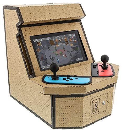 nyko pixelquest arcade kit  constructible arcade kit with customizable pixel art sticker kit and arcade stick toppers for nintendo switch