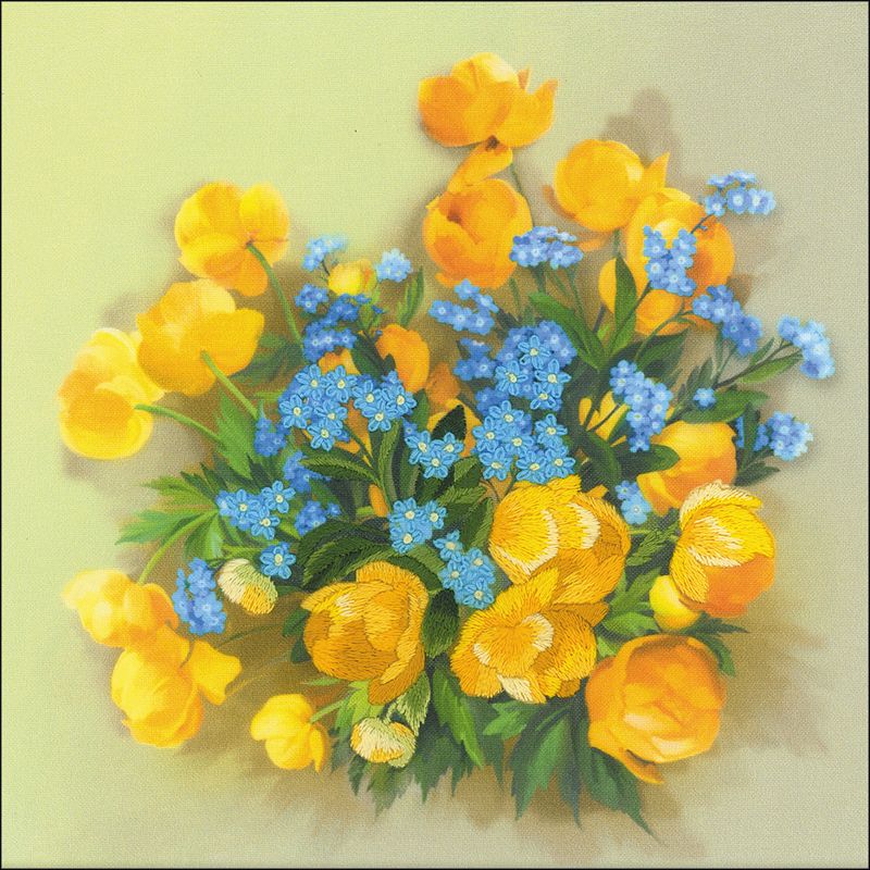 RIOLIS Stamped Cross Stitch Kit 7.75"X7.75"-Globe Flowers