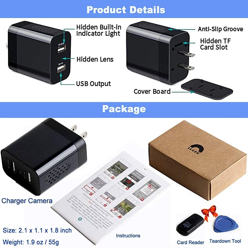 Spy Camera - WiFi Cameras - Camera with Live Feed WiFi - Spy Cameras - Home Mini Nanny Cam Camera with Video Recording - Spy Camera Wireless with Remote Access