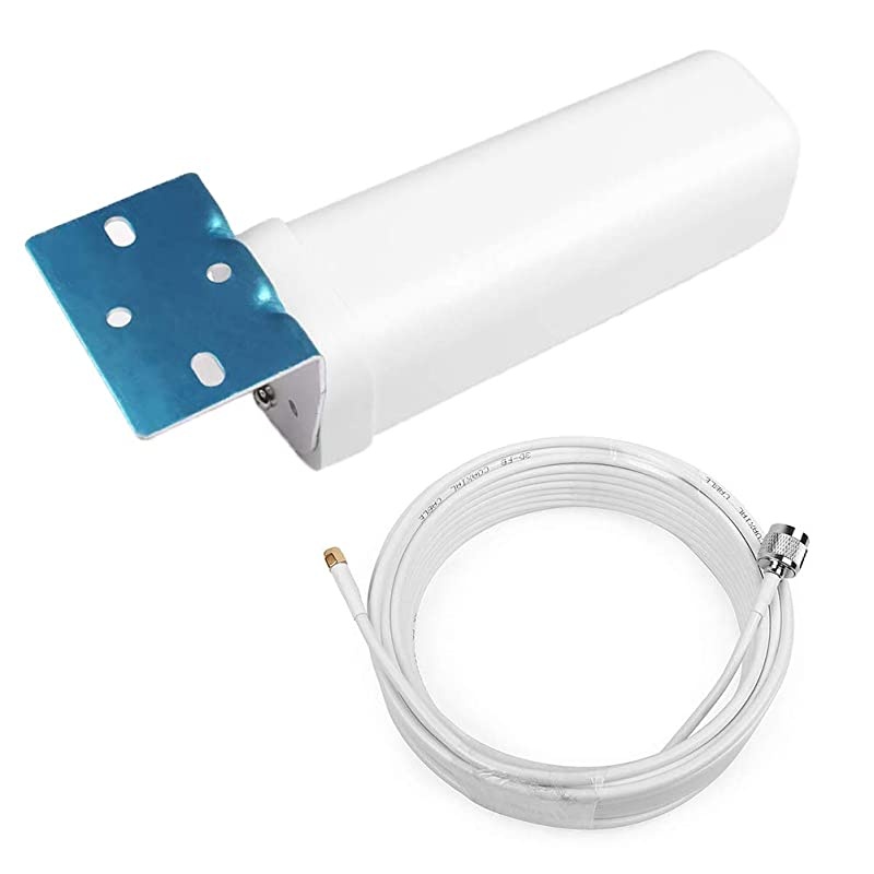 Universal Wide-Band GSM 3G 4G LTE Omni-Directional Outdoor Antenna Pole Mount with 49.2ft(15m) RG58 SMA Male to N Male 3D-FB Coax Cable for Cell Signal Boosters