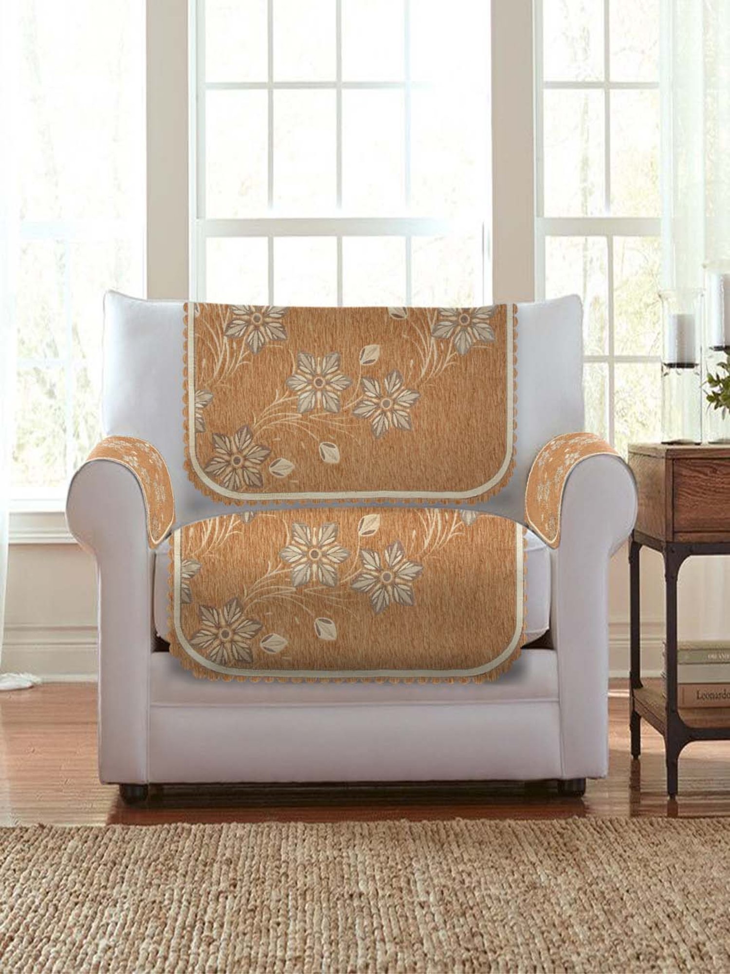 MODERN HOMES White Cotton Hand-Knotted Curtain Ropes - Set of 2