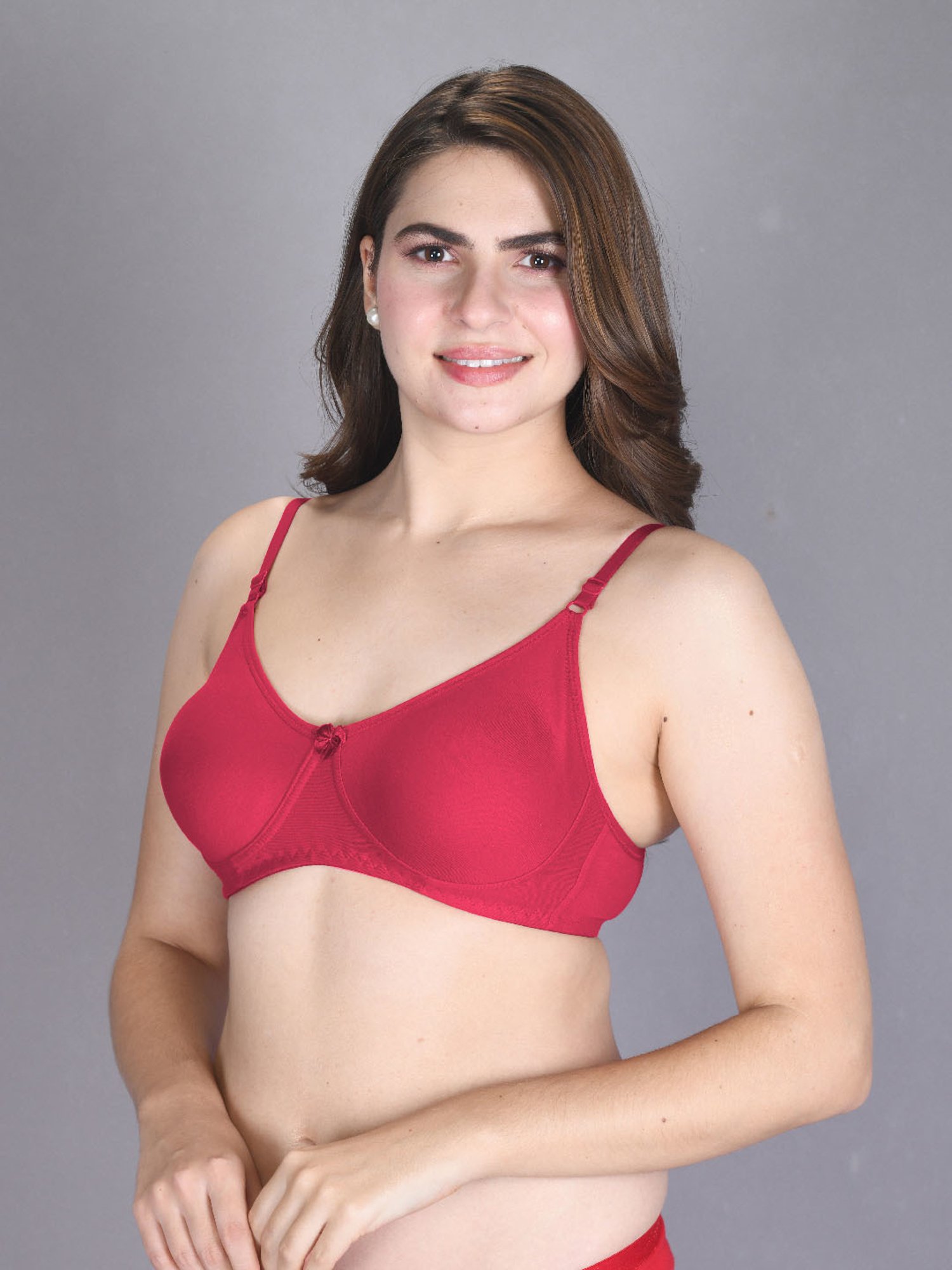 Lux Venus Fuchsia Full Coverage Non-Wired T-Shirt Bra With Adjustable Strap