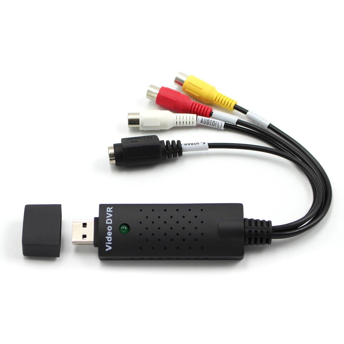 USB 2.0 Easycap Capture 4 Channel Video TV DVD VHS Audio Capture Video Adapter Card TV Video DVR for Windows 10/8/7/XP