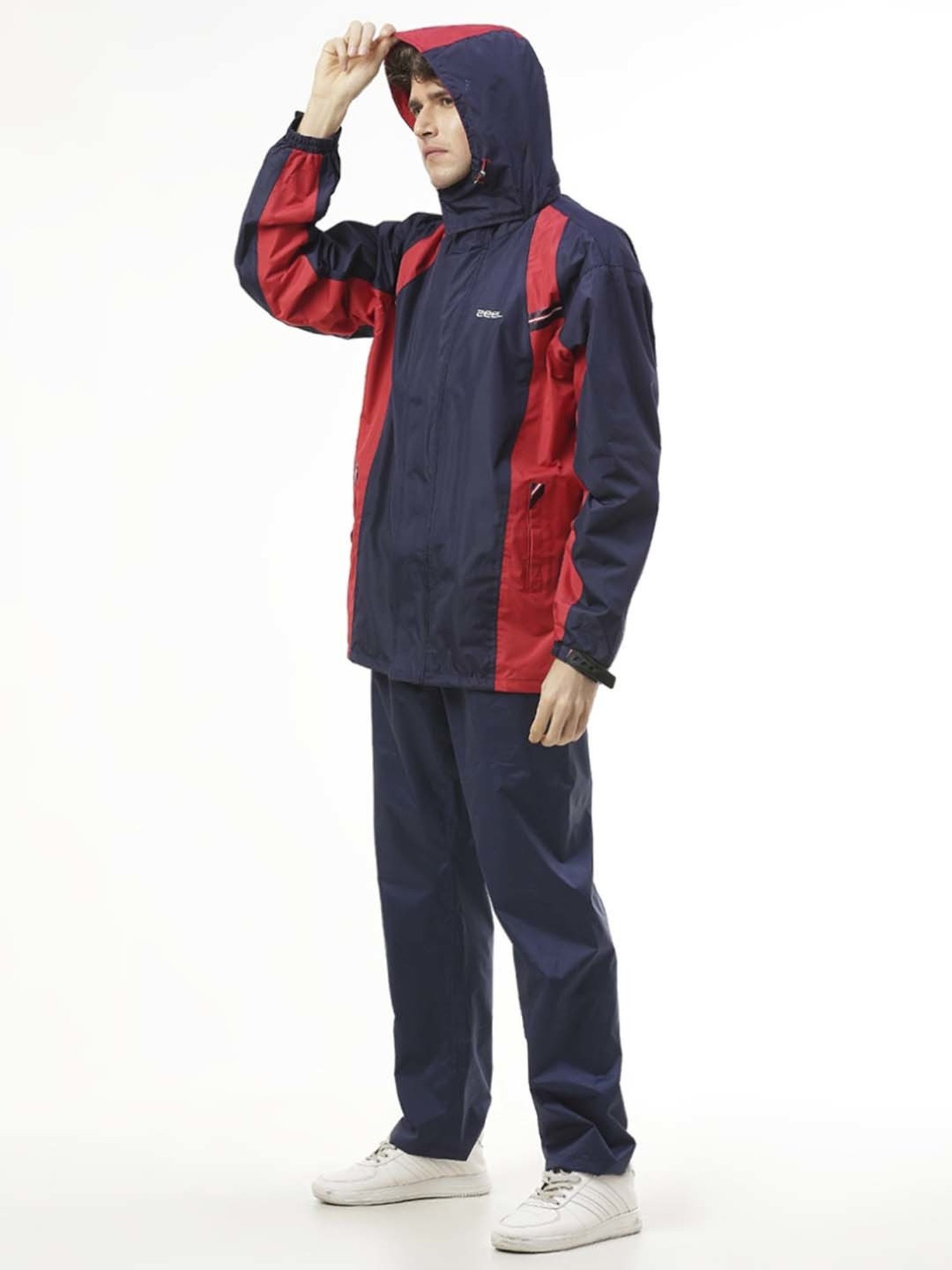 Zeel Navy & Red Raincoat Set