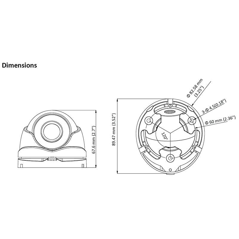 Turbo HD Analog 1080P2MP 4in1 IR Turret Camera DS2CE56D0TIRMF28mm