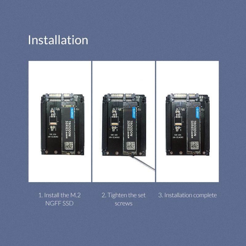 ORICO M.2 NGFF (SATA) SSD to 2.5 SATA Adapter for 2230/2242/2260/2280mm M2 NGFF SSD Solid State Hard Drive M2 NGFF to SATA 22PIN