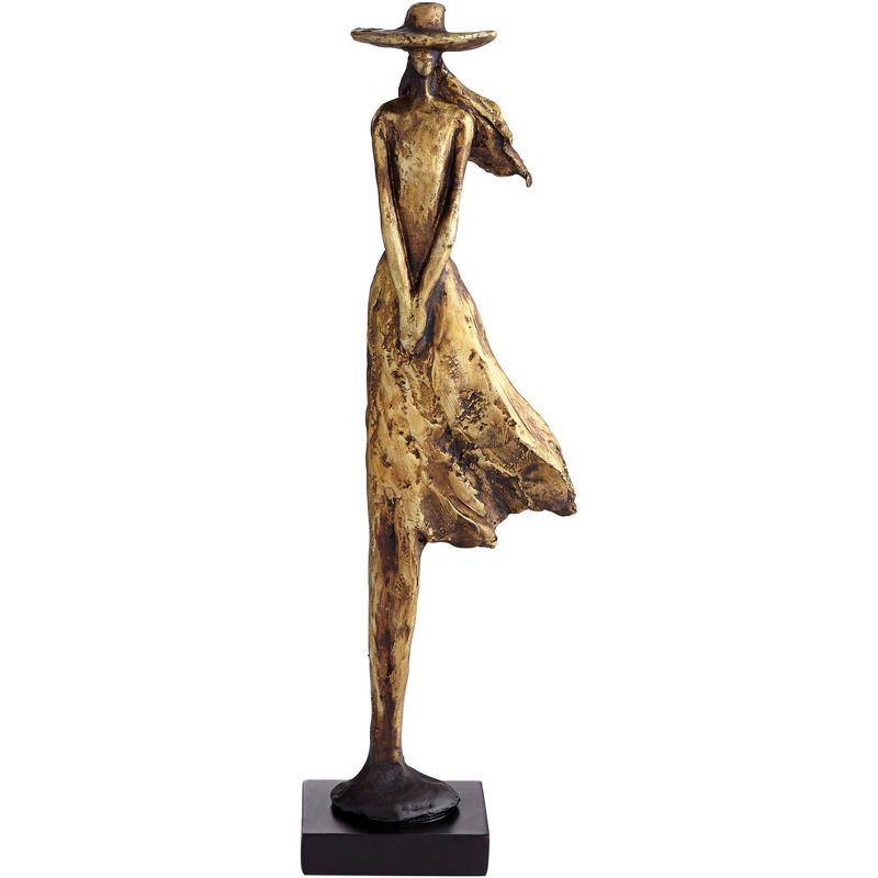 Kensington Hill Standing Girl 14 1/4" High Copper Statue