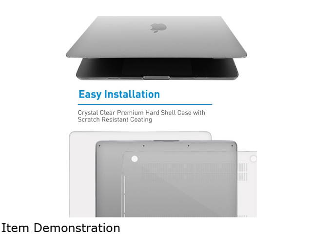 Macally PROSHELLTB13 MacBook Pro Case Cover 13" with/Without Touch Bar A1706/ A1708 Late 2016 Crystal Clear Protective Hard Shell