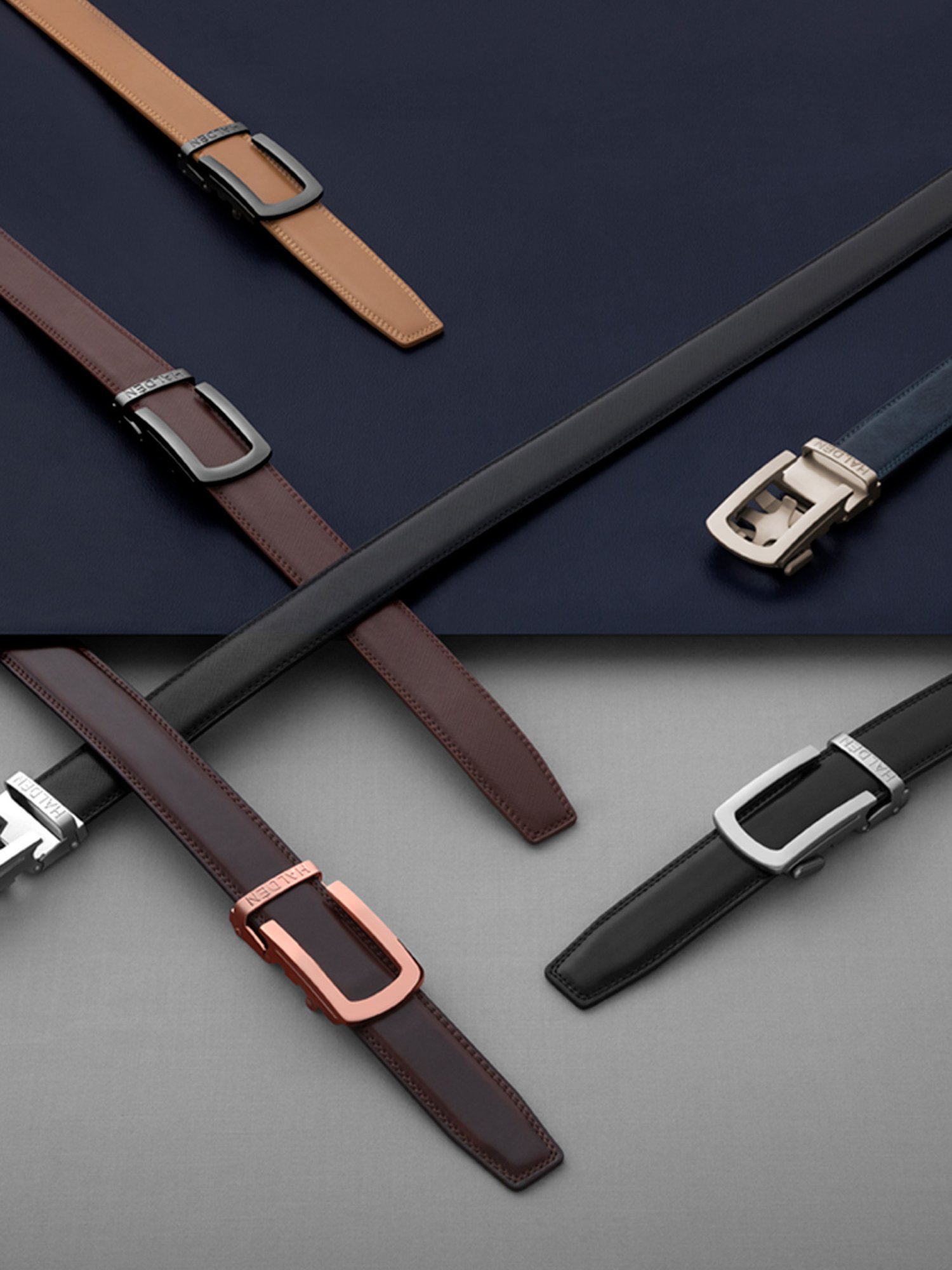 Halden Black Burley Formal Belt With Classic Black Matt Buckle