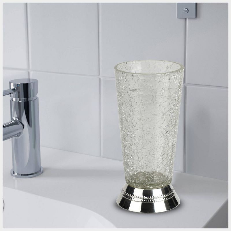 4pc Regal Metal Bath Accessory Set for Vanity Counter Tops Clear - Nu Steel