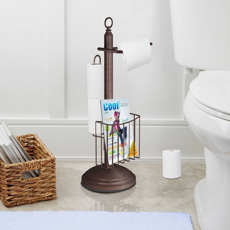 Freestanding Toilet Tissue Holder Bronze - Nu Steel
